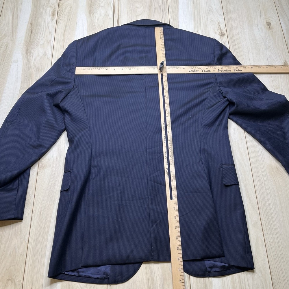 SuitSupply Vitale Barberis Super 110s Sports Blazer Striped Jacket Blue Men 41R - Picture 12 of 16